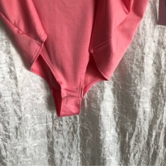 Women’s Pink Puff sleeve Bodysuit NWT Sz Small - Picture 7 of 10